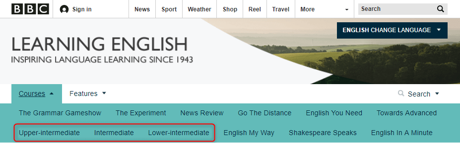 BBC Learning English頁面
