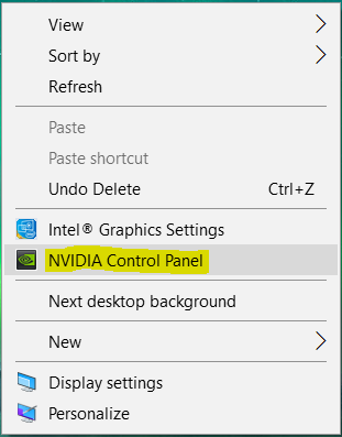 NVIDIA控制面板