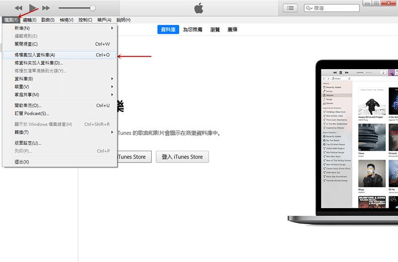 iTunes添加檔案資訊頁面