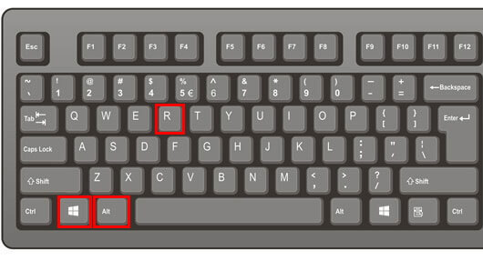 Windows + Alt + R”鍵