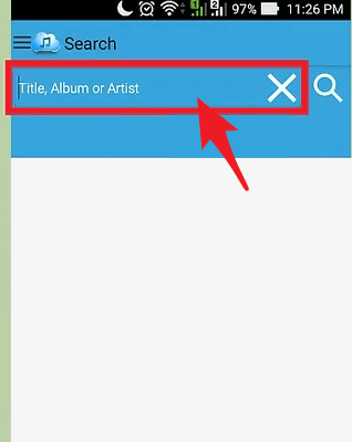頂部內容搜索框內輸入您想要下載的音樂信息