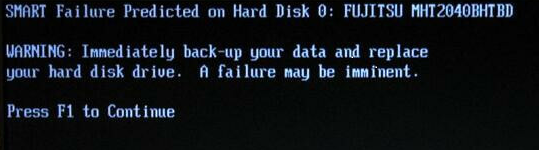 SMART Failure Predicted on Hard Disk錯誤