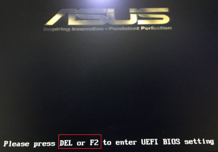 按鍵盤上的DEL或F2進入ASUS UEFI BIOS Utility