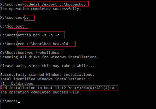 出現“Add installation to boot list? Yes(Y) /No(N) /All(A)」時，請輸入[A]並按[Enter]
