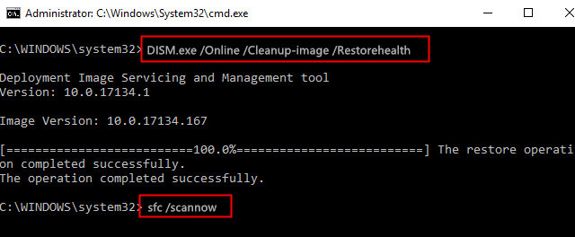 執行DISM.exe /Online /Cleanup-image /Restorehealth，繼續輸入命令[sfc /scannow]並按下[enter]鍵