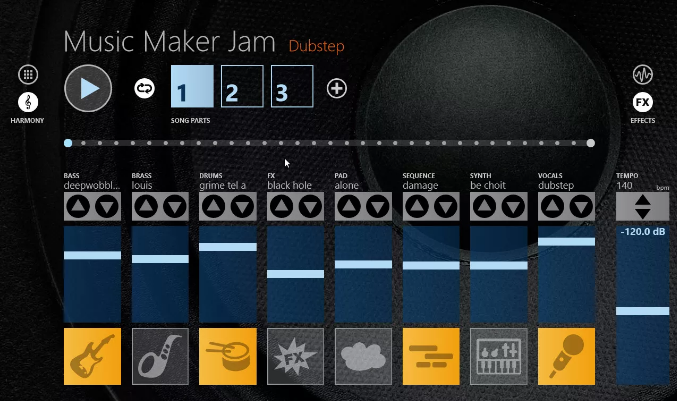 Music Maker JAM軟體替代Garageband 的Windows版軟體