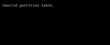 「無效的分割槽表」(Invalid partition table)錯誤