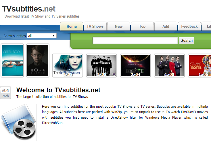 TVSubtitles.Net 是一個不錯的字幕下載網站