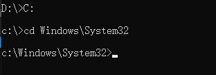 輸入system32命令