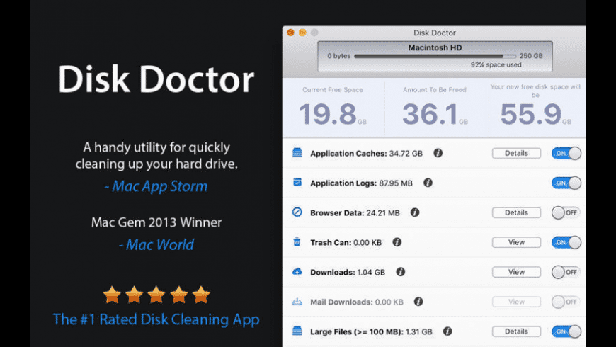 適用於 Mac 作業系統的第三方實用程式“Disk Doctor ”